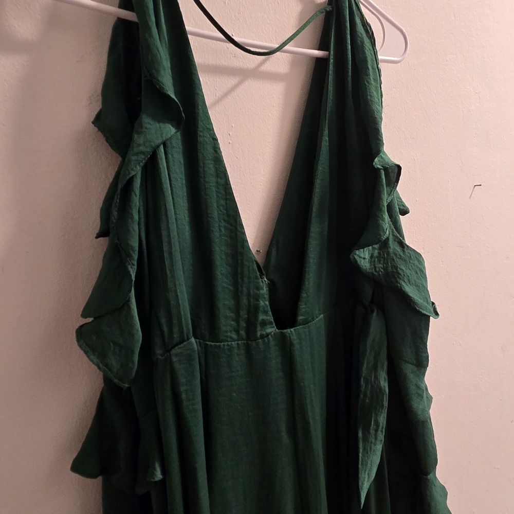 Chiffon V-Neckline Long Sleeve Formal Evening Dress - Picture 5 of 6
